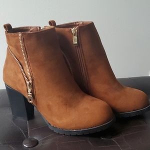 Allegra K Booties, Size 7, Brown